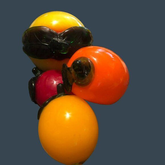 Hand Blown Glass Fruit Set Of 4 Decorative Pieces - Picture 2 of 14